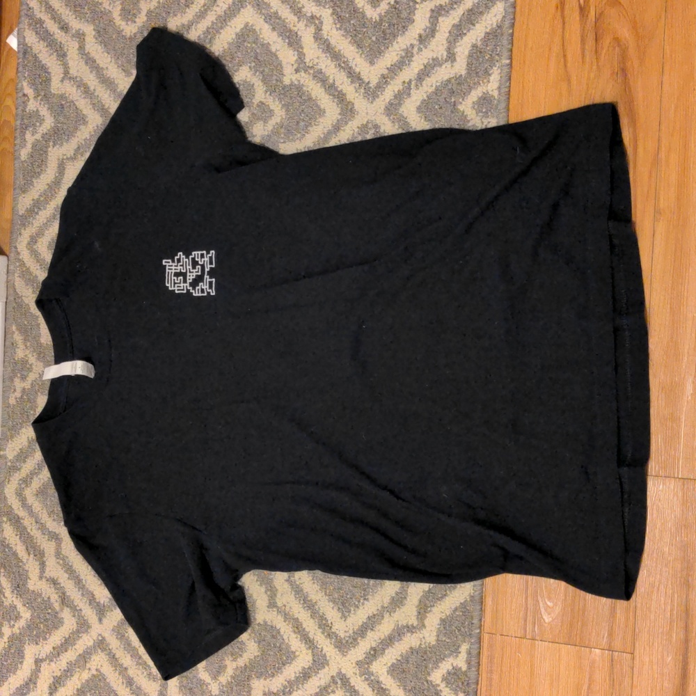 Black embroidered T shirt
